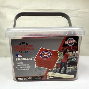 Wild Sports MLB Chicago Cubs Regulation Cornhole Bean Bag Set 4 Bags Red NEW